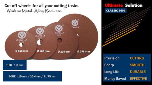 SAN I Premium Cut off Wheels for Metal Alloy and Rods