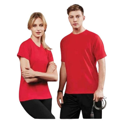 Round Neck Half Sleeves Unisex Plain T Shirts