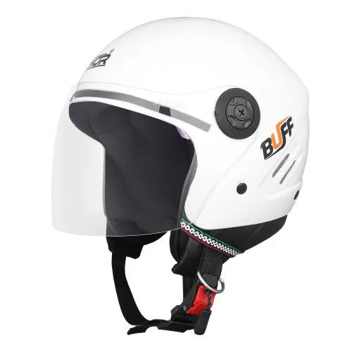 Xinor Buff White Open Face Helmet For Men & Women ISI Standard For Scooty And Motorcycle