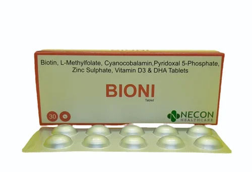 Biotin L-Methaylfolate, Cynocobalamin, Vitamin D3 Dha 200 mg Tablets