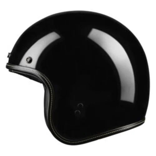 Black Glossy Finished Open Face Hammer Proof Helmet