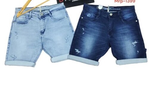 Multi Color Regular Fit Mens Ripped Short For Casual Wear