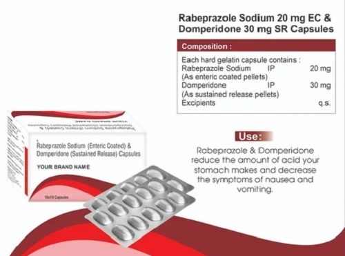 Rabiprazole Sodium (Ec) And Domeperidone 30mg (Sr) Capsules