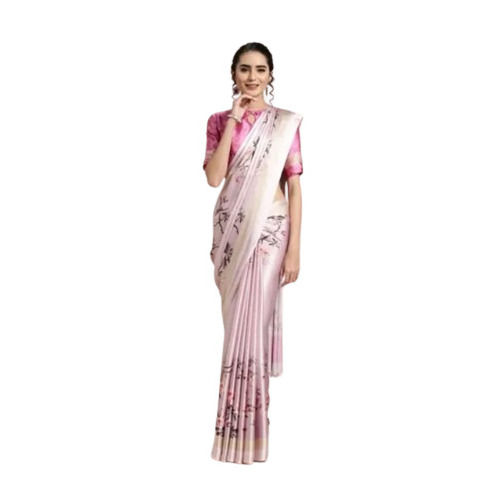 Satin Crepe Design Saree