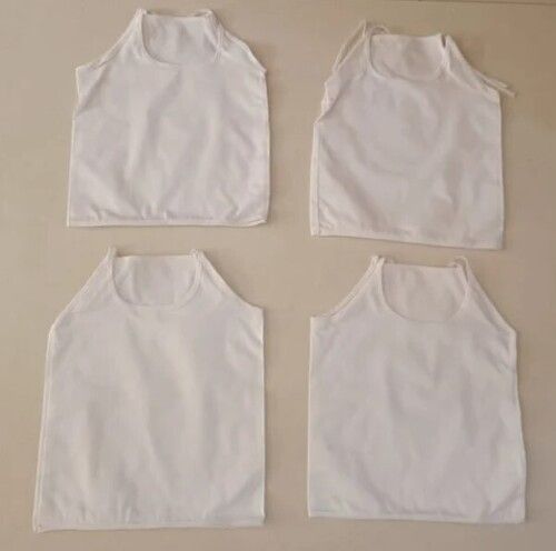 White Color Plain Pattern 160Gsm Hosiery Baby Rompers