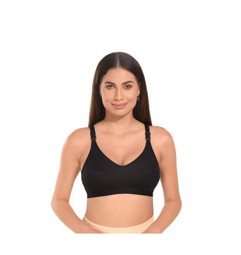 Black Cotton Bra