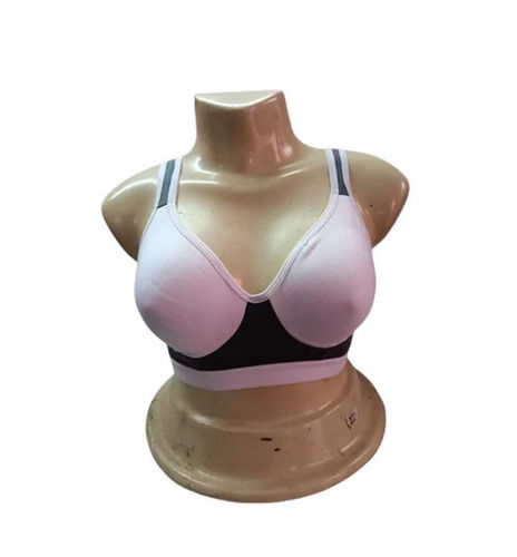 Regular Fit Skin-Friendly Full Coverage Plain Cotton Non-Padded Ladies Sports Bra