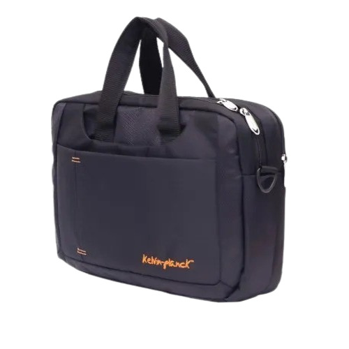 Convertible Office Bag - Polyester Material, 5-10L Capacity, Waterproof, Black Color, Unisex Design, Zipper Closure, Plain Pattern