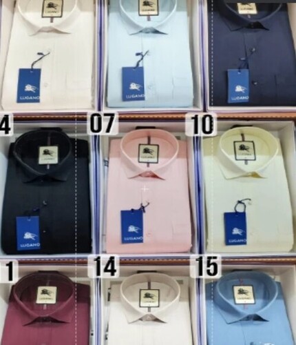 Cotton Plain Shirt - Regular Fit, Full Sleeves, Classic Collar | Breathable, Washable, Available in Multiple Sizes and Colors