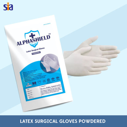 Plain Latex Surgical Gloves Size  M