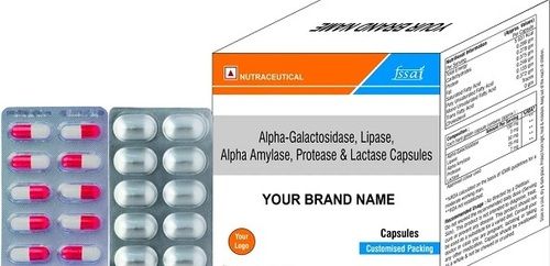 Alpha Galactosidase Lipase Alpha Amylase Protease Lactlase Capsules