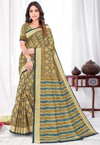 Printed Chanderi Cotton Saree