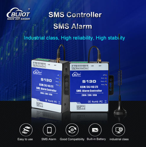 S130 Relay Output Cellular SMS Controller for Temperature and Humidity Monitoring Alarm