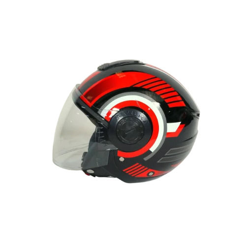 Spark Minda Ranger Open Face Black And Red Open Face Helmet