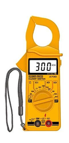 Yellow Handheld Digital Clamp Tester