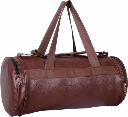 Attractive Design Dark Brown Round Shape Gym Bag