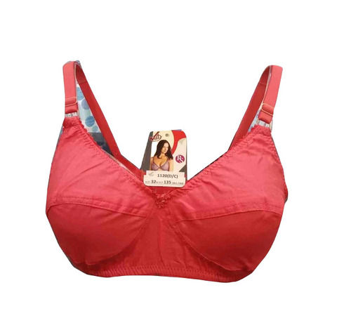 Red Cotton Bra