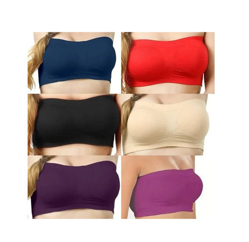 Daily Wear Skin-Friendly Regular Fit Plain Nylon Non-Padded Ladies Tube Bra