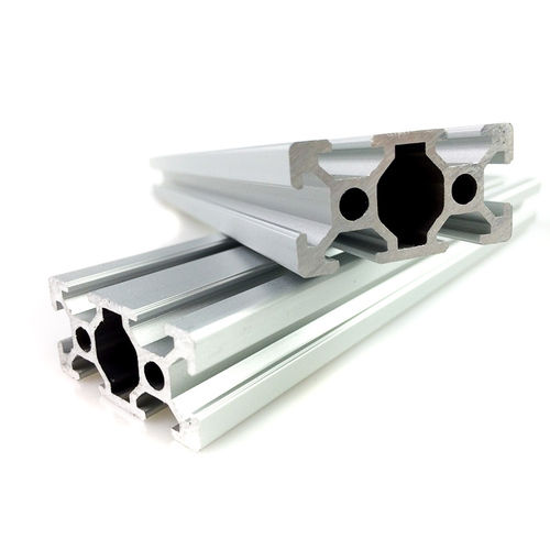 Aluminium Extrusion Profiles - Premium Quality, Silver Color, Durable Flat and T Profile Design | Optimum Bright Surface Treatment, Alloy Material, Ideal for Architectural Building Use