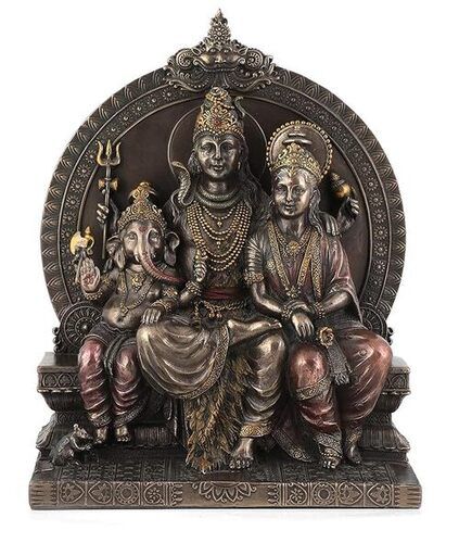 Sitting Lord Shiva Family Statue