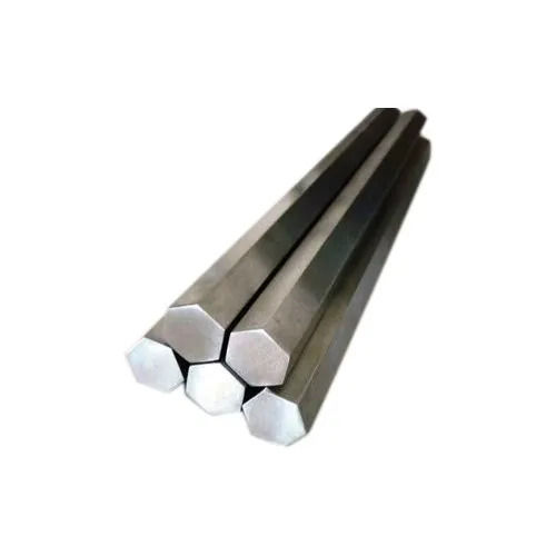 Stainless Steel Hexagonal Bar - High Strength, Rust Free, Durable , Polished Silver Finish