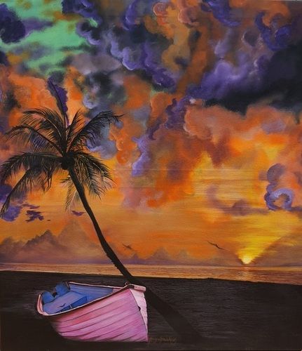 Sunset Landscape Painting