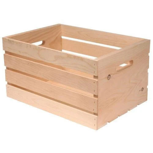 Solid Surface Eco-Friendly Rectangular Open Face Wooden Storage Crates