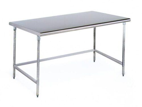 Good Quality Silver Rectangular Steel Table