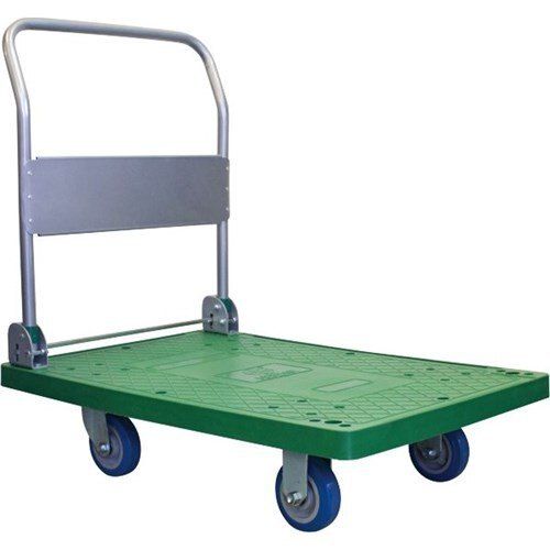 Blue Rectangular Aluminum Luggage Hand Trolley