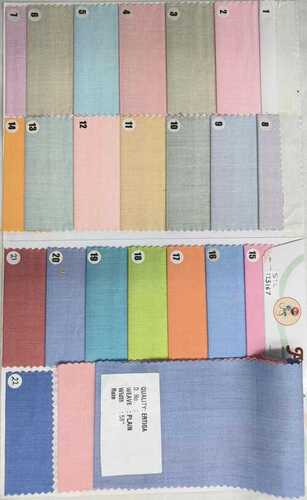 58 Inches Width Ertiga Plain Cotton Shirting Kurta Fabric