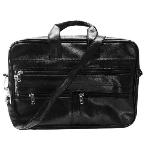 Black Faux Leather Laptop Bags