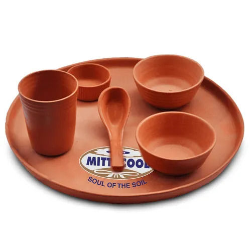 Plain Design Premium Grade Clay Dinner Set