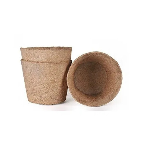 Dried Coir Pot - Coir Fiber, Lightweight and Durable, Brown Color | Natural and Biodegradable, Resistant to Decay, Promotes Healthy Root Growth