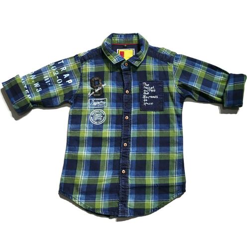 Casual Wear Regular Fit Full Sleeve Readymade Breathable Readymade Kids Check Shirts