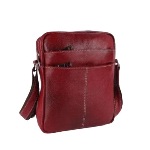 Heavy Durable Red Cross Shoulder Leather Bag