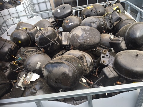 Fridge & A/C Compressors Scrap - 4kg to 12kg, Black, Grade A - Non-Functional with Copper Stripping Included