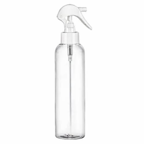 Spray Bottle - 500ml Transparent PET for Chemical Storage | Professional Use, Round Shape, Trigger Cap