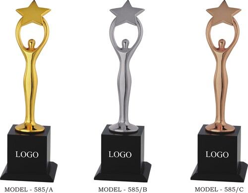 Glossy Finish Corporate Gifting Lady Metal Awards