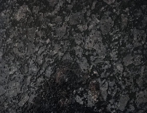 Rectangular Water Absorption Slip Resistant Printed Black Granite Stone Slab for Flooring