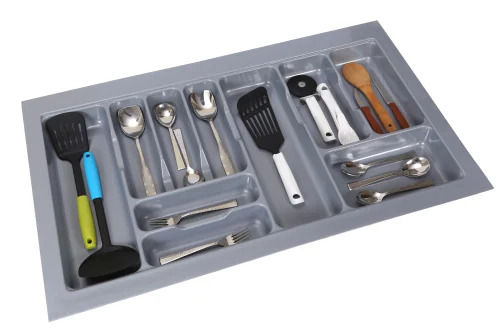 Grey Plastic Cutlery Tray