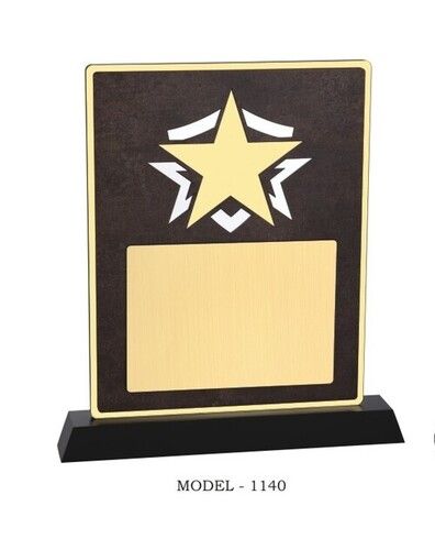 Rectangular Shape Standard Size Wooden Engraved Trophy