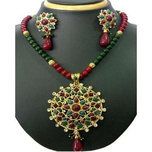 Fancy Artificial Necklace With Earring Set