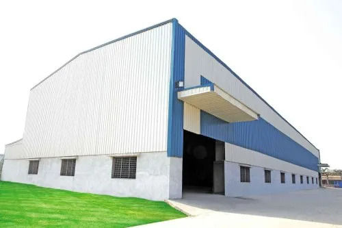 Waterproof Weather Resistant Rectangular Large Space Prefabricated Industrial Warehouse