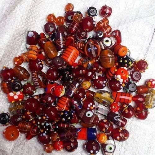Loose glass beads,