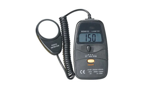 Handheld Digital Lux Meter - Plastic Body, Compact Design, Black and Silver Colors | Hassle Free Operation, Excellent Performance, Customized Specifications