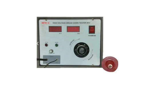 High Voltage Breakdown Tester - Metal Build, 0 to 5 KV Open Circuit Voltage | White & Black Color, Easy-to-Use Test Probes, Digital Panel Monitoring