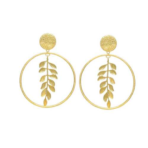 Light Weight Comfort Round Stylish Gold Plated Earring