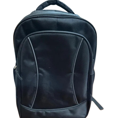 Black College Backpack - Matty Material Moisture Proof Design | Zipper Top Sealing Unisex Use