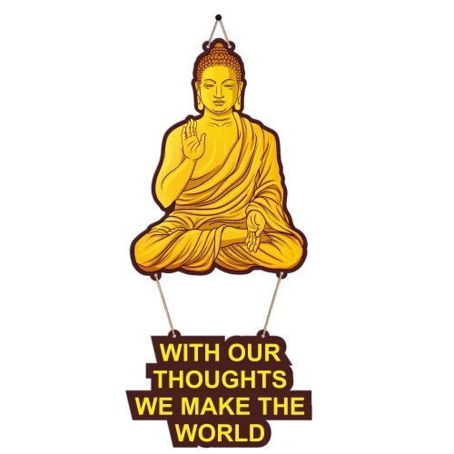 Budha Spiritual Wooden Wall Hanging Plaque For Decoration