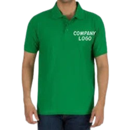 Polo T-Shirt - Cotton Material, All Sizes Available, Green Color | Plain Pattern, Polo Neck, Half Sleeve, Short Sleeves for Men